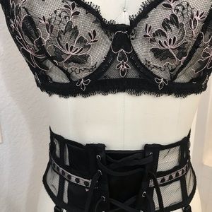 Agent Provocateur Lingerie Bra and Spender Set; Bra US/UK 32DD Spender Size 4